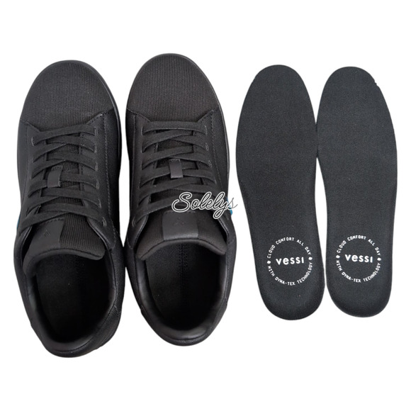 Vessi Soho Womens 7 Waterproof Dyma-Tex Ashphalt Black Low Top Casual Sneaker - Picture 10 of 11